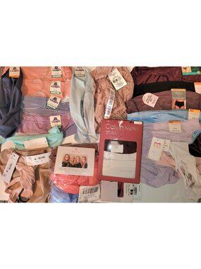 NWT Underwear Lot 19pc Calvin Klein Hanky Panky Vanity Fair DKNY Wholesale S M L